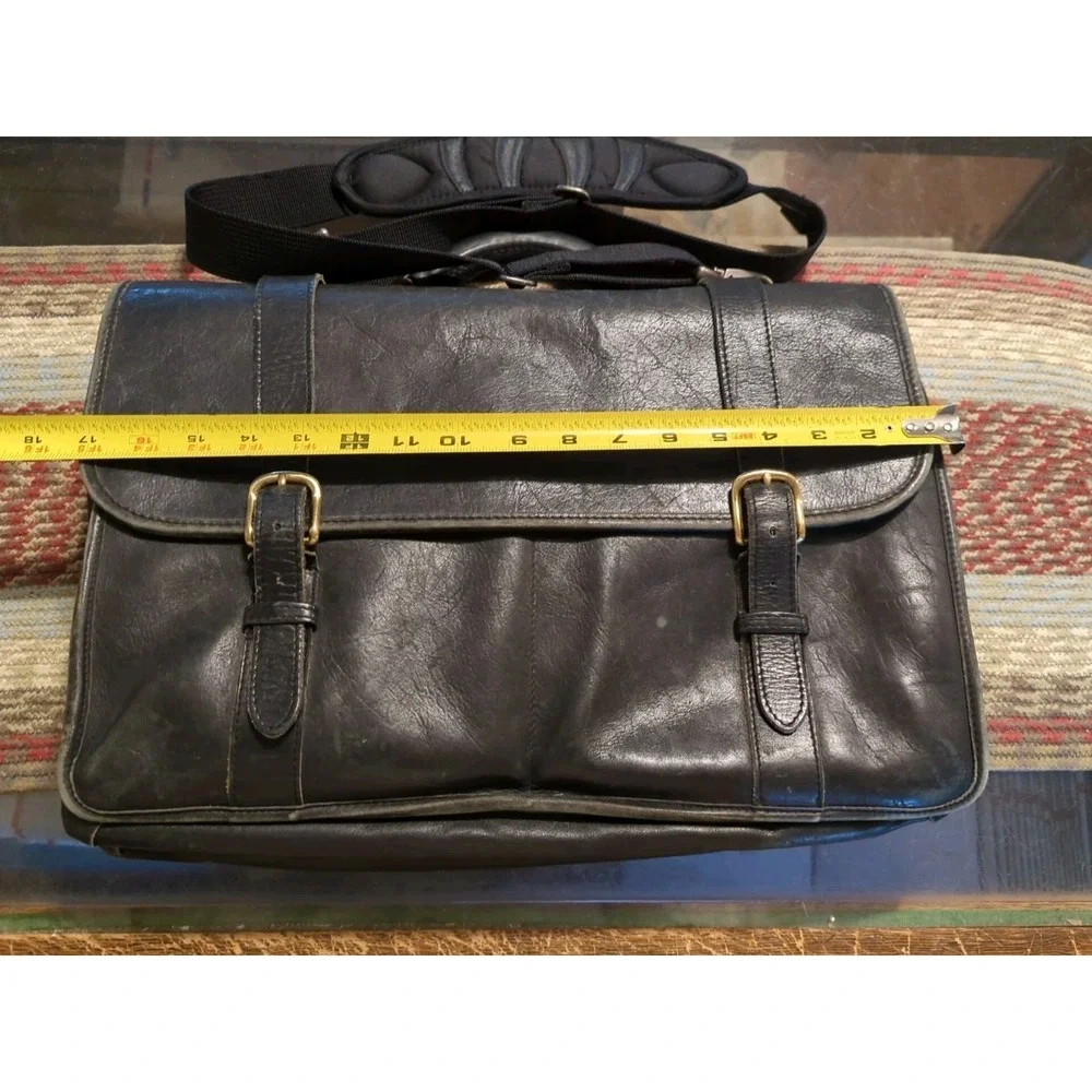 Vintage Leather JACK‎ GEORGE Professional Business Lawyer Briefcase Bag Mens